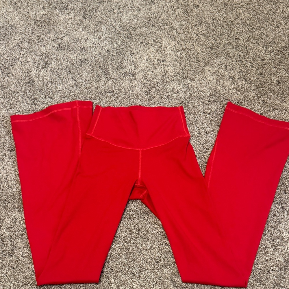 PINK Victoria's Secret Red Flare Leggings